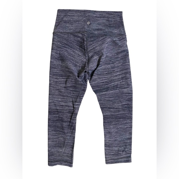 lululemon | size 6 Wunder Under Crop HR leggings 21" in Bit Point Ice Grey Black - Picture 8 of 8